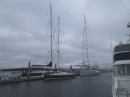 Very large yachts in Charleston Harbour