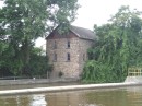 One of many beautiful old stone buildings along the canal
