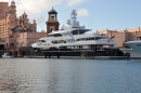One of the Mega Yachts at Atlantis 