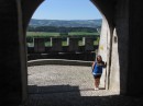Touring the castle at Gruyere with Caley