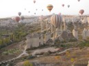 We were 1 of 70 balloons up this morning.  There are approximately 100 in Cappadocia.