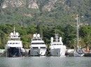 Look hard, that`s us, with our 3 neighbours, Porto Montenegro