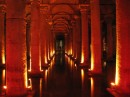 Basilica Cistern.  Underground cistern built in AD 532 with 336 columns...