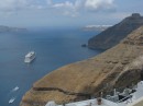 Santorini is a big cruise ship destination