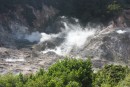 Sulphur springs in volcano