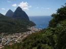 View of the Pitons