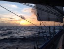 Sailing into the night towards Efate