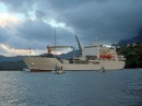  Hiva Oa, Port Atuona - Arrival of Aranui 3