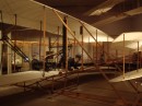 First powered heavier-than-air machine to fly, built and flown by the Wright Brothers 