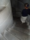 Many steps to descend the 67m high granite obelisk