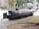 Full-scale model of an early submarine
