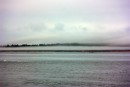 The  fog thinned as we left Swann Island