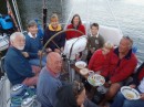 Sundowners on Egret with the "Yindies", "innamorata", "Eye Candy" and Mike and Marguerite