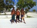 crew from one of the canoes in Fakarava