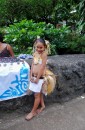 Little native dancer at Fata Hiva.  A cruise boat was coming in and they were set to put on a performance for the passengers