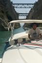 Corinth Canal: Concentrating on my driving!