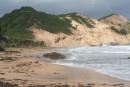 Plage de Grande-Anse, wild and beautiful always big surf running, swimming and all watersports banned