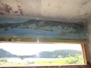 Paintings inside the gun battery of the view through the viewing slit to aid in poor visibility