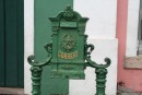 Rather ornate post box, still in use similar ones can be seen all over Pelourinho area