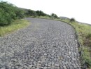 Roads built of lava cobbles