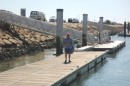 John Q. on waiting pontoon in Lagos, Portugal.