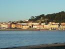 Cangas across the bay in the morning sun.
