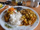 Our first Costa Rican meal - called plate of the day and it was really, really good.
