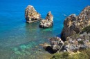 These are the famous grottos of Lagos and this coast of Portugal.  They are very popular and you can see why.