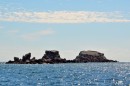 A rocky island just off Isla San Jose