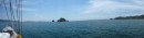 Panorama of our anchorage at Isla Tortuga