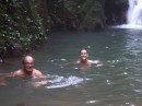 Reg and Mandi take advantage of a cool swim in the jungle at the halfway mark!!