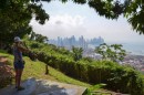 Mandi looking at the view of Panama City from Ancon Hill