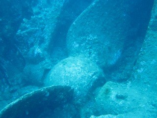 Propellor from the wreck was about 20 feet