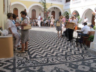 Courtyard of Simi Monestary - intricate cobblestone everywhere