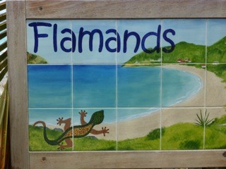 Every beach in St. Barts has these beautiful tile signs