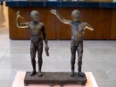 In days of old (like 300 BC) the long jumpers held weights and let them go before jumping - illustrated in statues from 300 BC