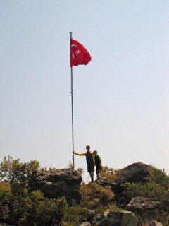 Most hill tops have a Turkish flag