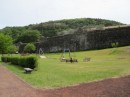 The fort behind the playground