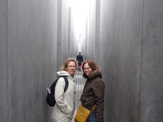 Memorial for murdered Jews - as you walk through the memorial it suddenly drops down and gives one a panicky, claustrophobic feeling