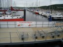 Nice new docks and carts at the marina in Inverness, outside of the Caledonian Canal.