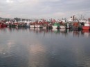 the fishing fleet all in the harbor at Pobra do Caraminal