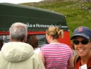 Heather in the queue for ice cream at Vatersay