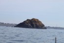 The "Big Rock" in the harbor at Lampaul on Ile D