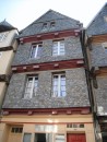 Some of the half-timbered homes in Morlaix have been renovated with these slate fronts