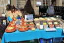 Spices and tangines for sale at Treguier market