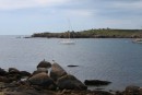 Canty at anchor in The Cove.  Taken from Gugh looking sw to At. Agnes