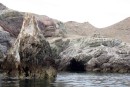 Isla San Marcos, NW anchorage and the incredible network of caves.