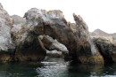 Isla San Marcos, NW anchorage and the incredible network of caves.