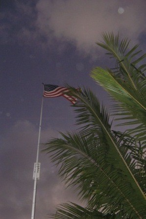 4th of July, honoring the US by flying the US flag.