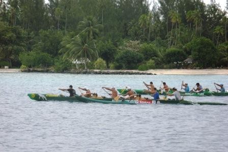 Canoe racing.